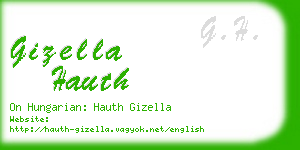 gizella hauth business card